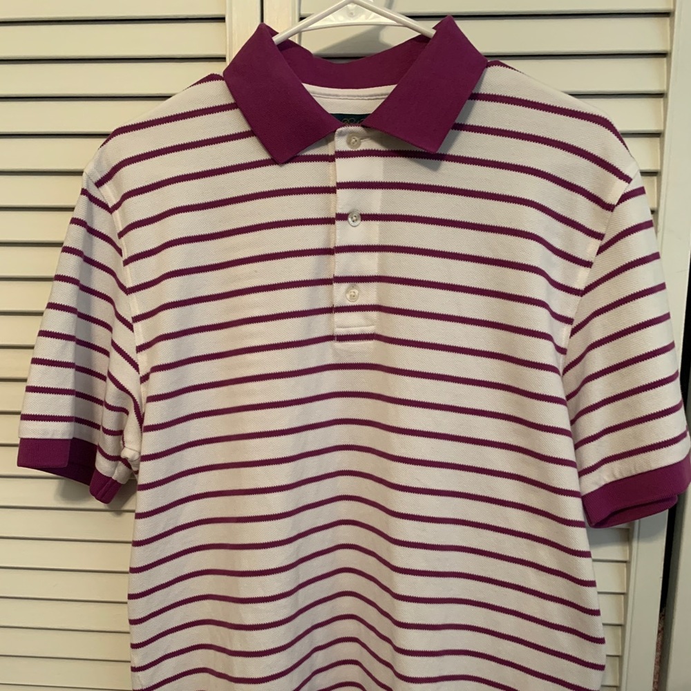 Brooks Brothers - Medium - white/purple striped